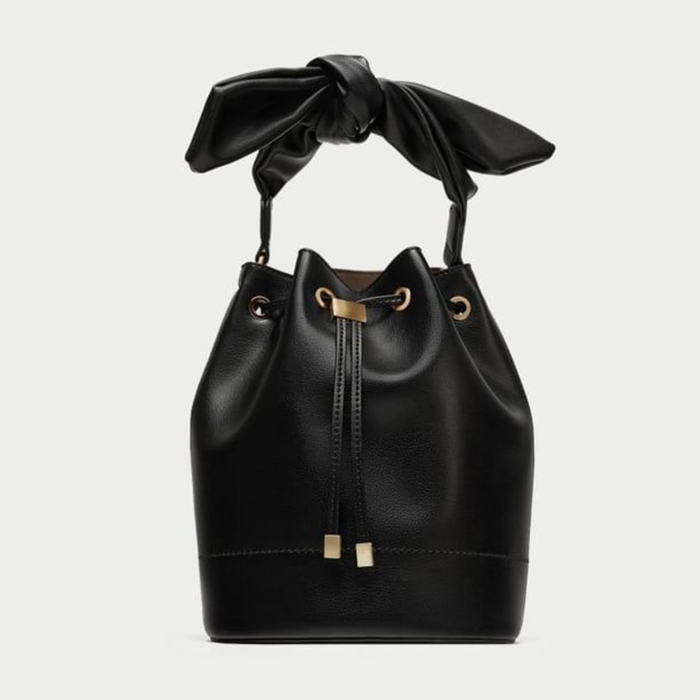 Zara Black Bucket Bag / Shoulder Bag / Crossbody